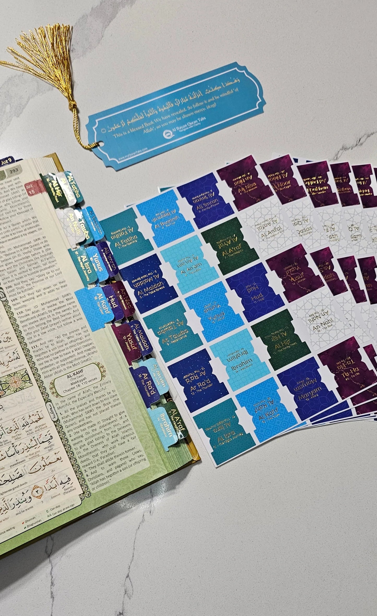 Al Bayan Quran Tabs (Vibrant Colors) - Al Bayan Quran Tabs