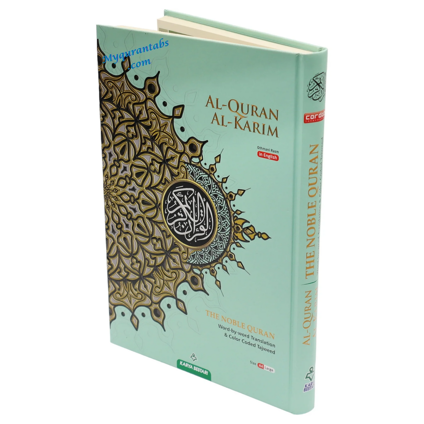 Maqdis Al-Quran Al Kareem Word by Word The Noble Quran Colour Coded Tajweed A4 Size - Al Bayan Quran Tabs