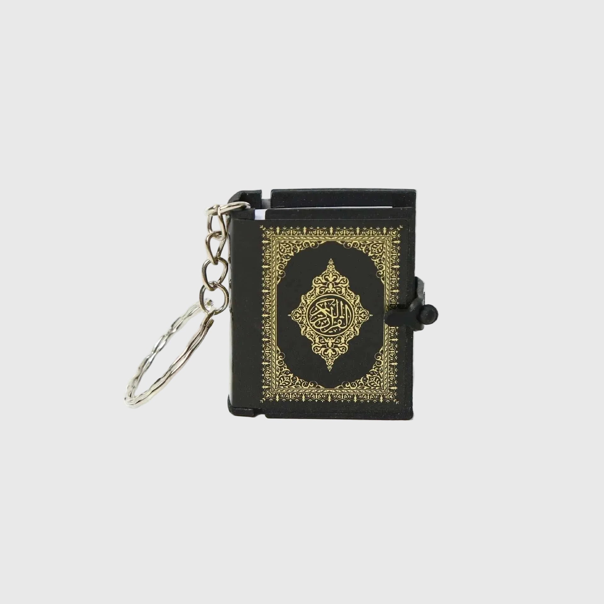 Mini Quran with Keychain – Black/Silver - Al Bayan Quran Tabs