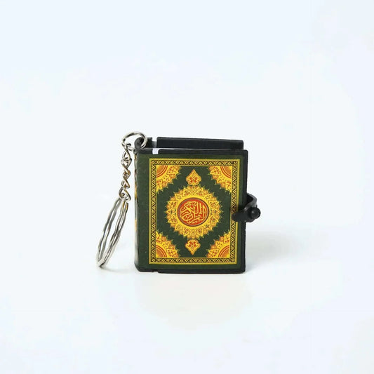 Mini Quran with Keychain / Black & Gold - Al Bayan Quran Tabs